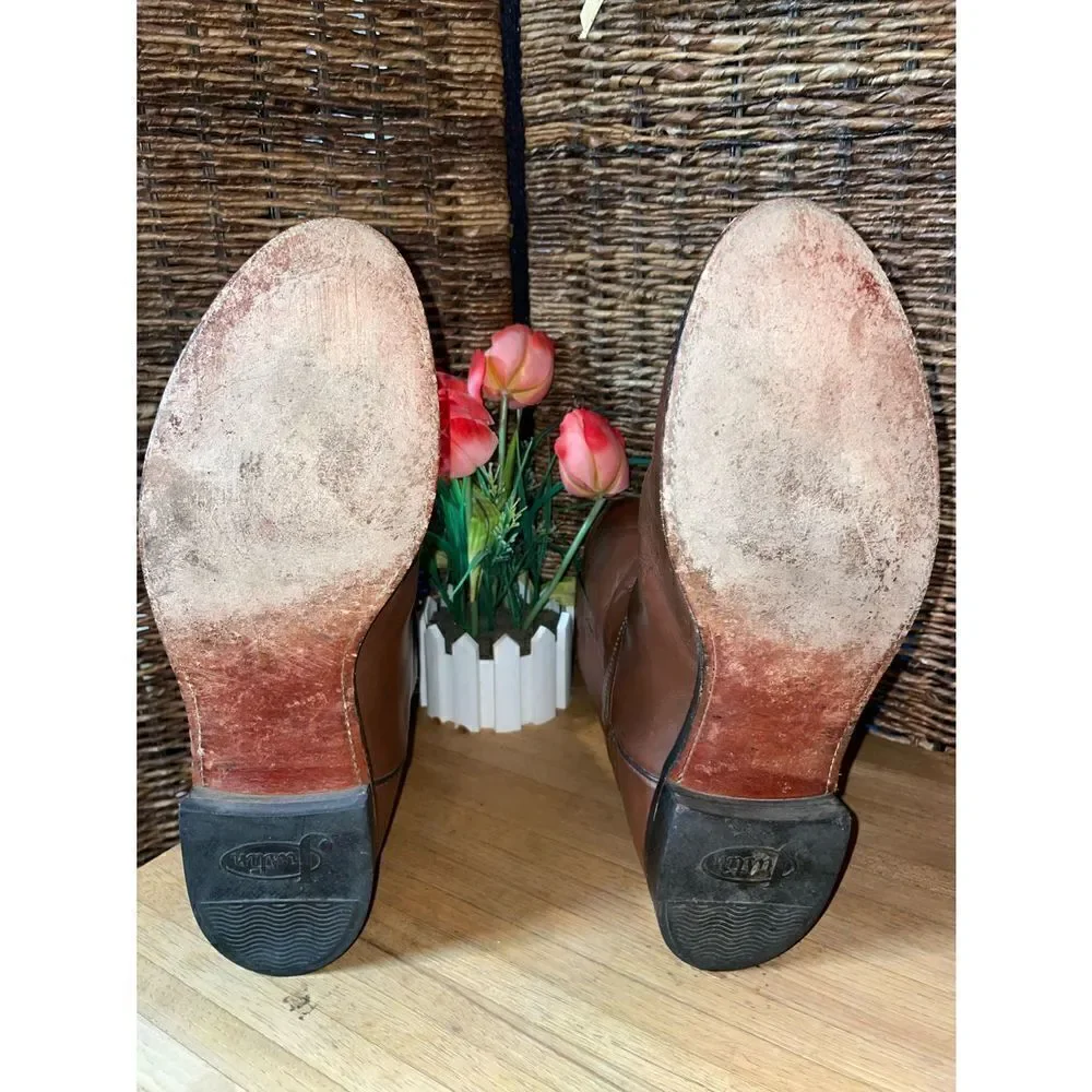 Roper Boots By Justin Classic Tan  Rancher/Cowboy Boot Size 11.5-RARE